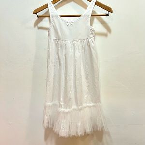 Girls white slip 6x adjustable strap little girls